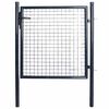 vidaXL Verkkoportti puutarhaan galvanoitu ter&auml;s 100x100 cm harmaa