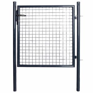 vidaXL Verkkoportti puutarhaan galvanoitu ter&auml;s 100x100 cm harmaa