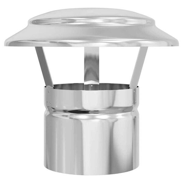 vidaXL Sateensuojus savupiipulle Hopea 20 x 20 x 18 cm