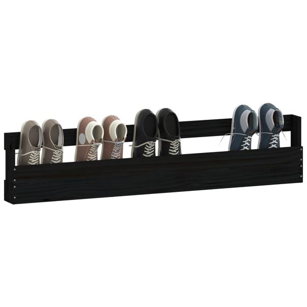 vidaXL Sein&auml;kenk&auml;telineet 2 kpl musta 110x9x23 cm t&auml;ysi m&auml;nty