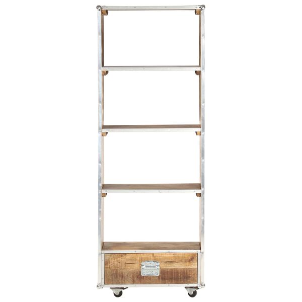 vidaXL Kirjahylly 56x28x163 cm t&auml;ysi karkea mangopuu