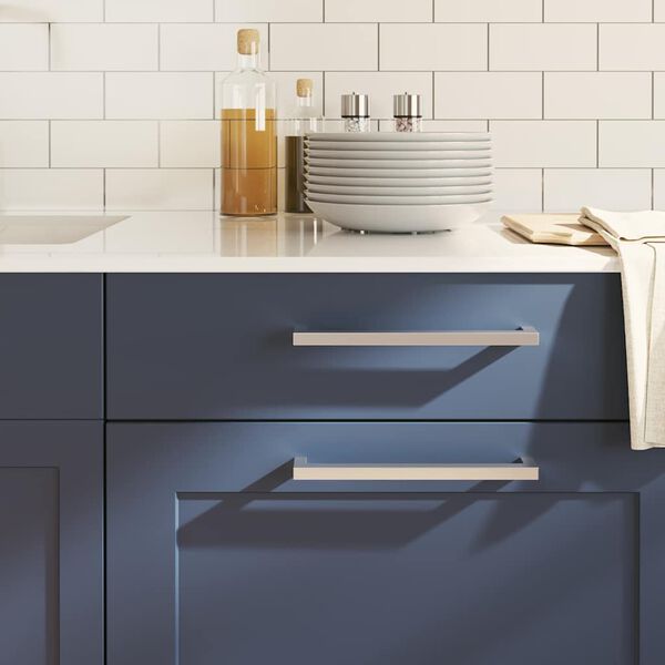 vidaXL Kaapin kahvat 5 kpl hopea 224 mm ruostumaton ter&auml;s