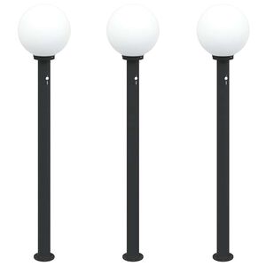 vidaXL Pollarivalot sensorilla 3 kpl 120 cm musta IP44