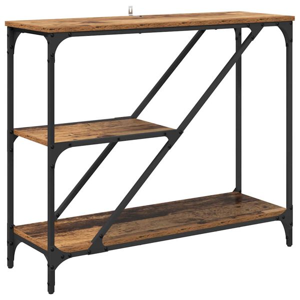 vidaXL Konsolip&ouml;yt&auml; Vanha Puu 88,5 x 30 x 75 cm Tekninen puu