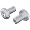 vidaXL Lukitusruuvi Yksiv&auml;rinen 2 kpl Hopea M6 x 12 mm Ter&auml;s