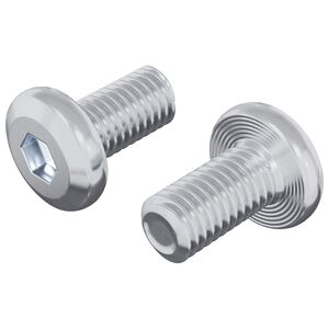vidaXL Lukitusruuvi Yksiv&auml;rinen 2 kpl Hopea M6 x 12 mm Ter&auml;s