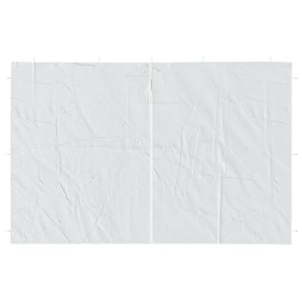 vidaXL Juhlateltan sivusein&auml; vetoketjulla 2 kpl PE valkoinen