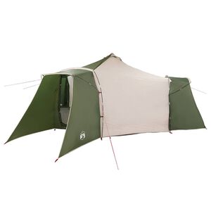vidaXL Tipi-teltta 8 hengelle Vihre&auml; taffeta