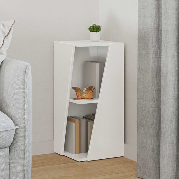 vidaXL Sivuhylly Korkean kiillon valkoinen 33 x 32 x 70,5 cm