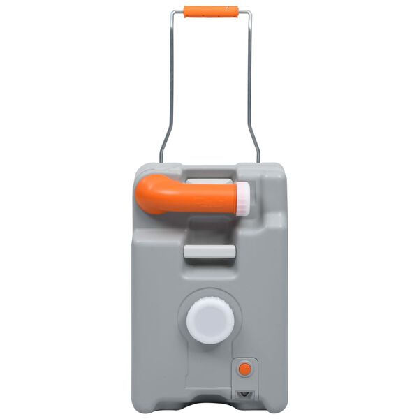 vidaXL Py&ouml;rill&auml; varustettu vesis&auml;ili&ouml; retkeilyyn 25 l harmaa