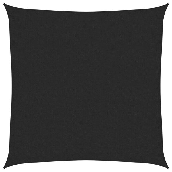 vidaXL Aurinkopurje 160 g/m² musta 2x2 m HDPE