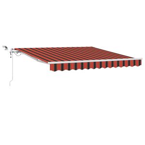 vidaXL Vedett&auml;v&auml; markiisi Oranssi ja ruskea 300 x 250 cm Polyesteri