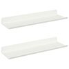 vidaXL Kelluva hylly 2 kpl Valkoinen 30 x 9 x 2,5 cm Ter&auml;s