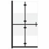 vidaXL Walk-in suihkusein&auml; kokoontaittuva ESG 1/2 huurrelasi 100x190cm