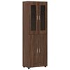 vidaXL Korkea kaappi FLORIN 60 x 35 x 182 cm Ruskea tammi Tekninen puu
