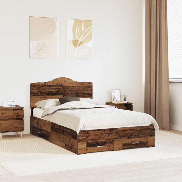 vidaXL S&auml;ngyn runko p&auml;&auml;tyll&auml; Vanha puu 4FT Small Double Tekninen puu