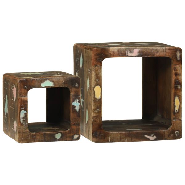 vidaXL TV-yksik&ouml;t 2 pcs Moniv&auml;rinen Kierr&auml;tetty massiivinen puu