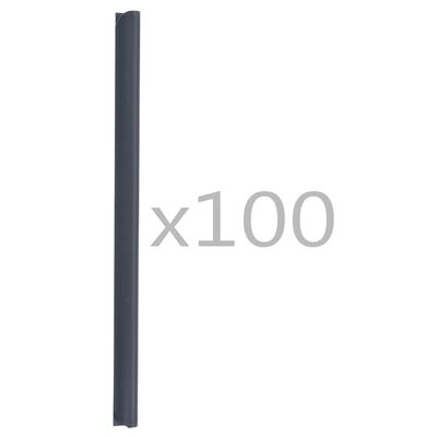 vidaXL 100 kpl aidan kiinnikkeet PVC antrasiitti