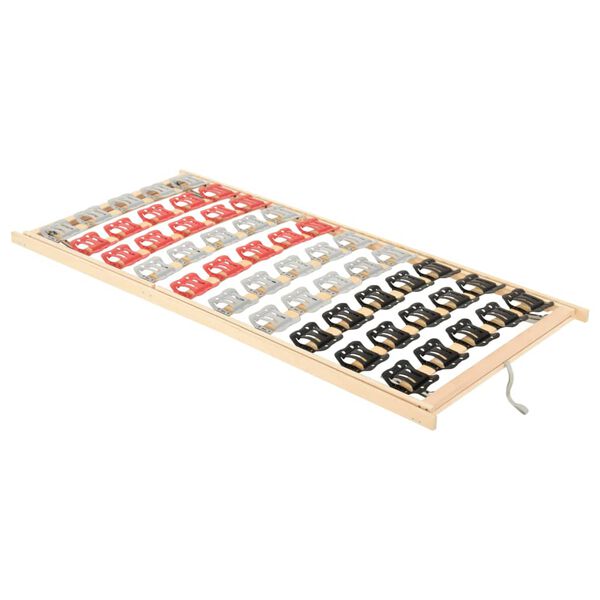 vidaXL Sängynrunko 12 säleellä säädettävät päädyt 80x200 cm