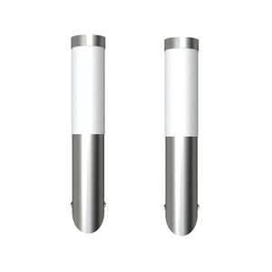 vidaXL Seinävalaisimet ulkotiloihin 2 kpl ruostumaton teräs