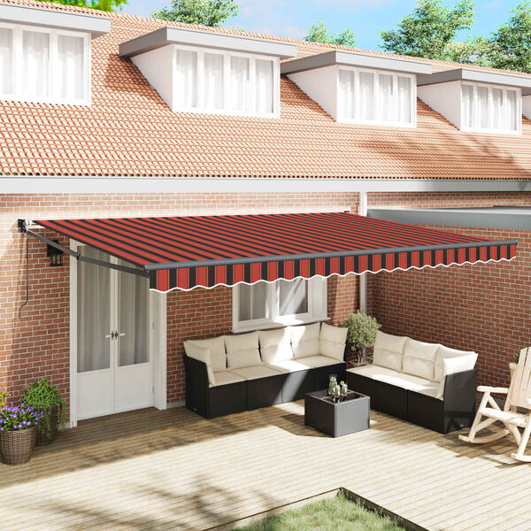 vidaXL Aurinkovarjo Oranssi ja ruskea 500 x 300 x 165 cm