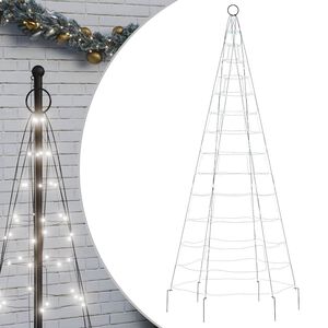 vidaXL LED joulukuusi 200 kylm&auml;n valk. LED-valoa 180 cm