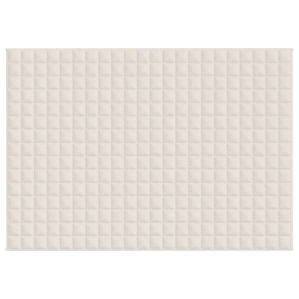 vidaXL Painopeitto vaalea kerma 155x220 cm 11 kg kangas