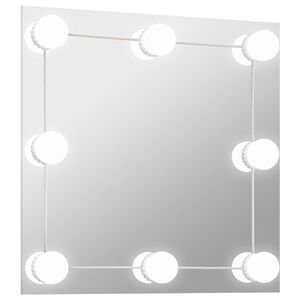 vidaXL Sein&auml;peili LED-valoilla neli&ouml; lasi