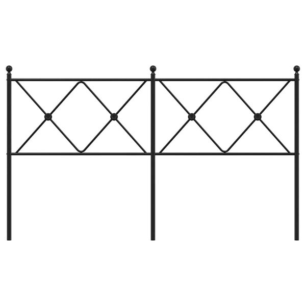 vidaXL Metallinen vaihtop&auml;&auml;ty musta 160 cm