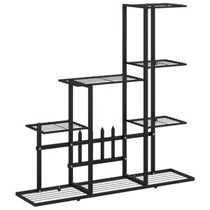 vidaXL Kukkateline 94,5x25x88 cm musta metalli