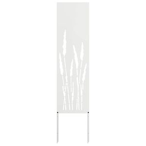 vidaXL Puutarhan yksityisyyden verho Viivakuvio Valkoinen 32 x 140 cm