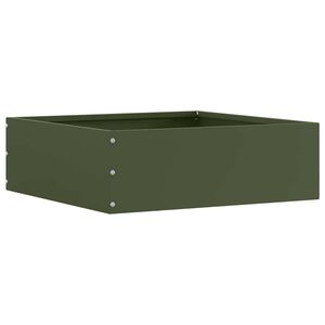vidaXL Nurmireunus 40 x 40 x 13 cm Ter&auml;s Oliivinvihre&auml;