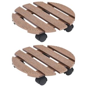 vidaXL Kasvirullakot 2 kpl ruskea &Oslash;30x7,5 cm WPC
