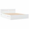 vidaXL S&auml;ngyn runko 2 pcs Valkoinen 5FT King Size Tekninen puu