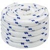 vidaXL Monik&auml;ytt&ouml;inen k&ouml;ysi 30 mm 10 m Valkoinen ja sininen PP