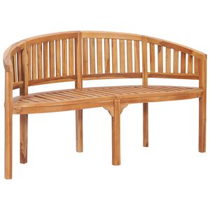 vidaXL Penkki banaanin muotoinen 151 cm t&auml;ysi tiikki