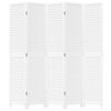 vidaXL 5-Paneelinen tilanjakaja valkoinen t&auml;ysi keisaripuu