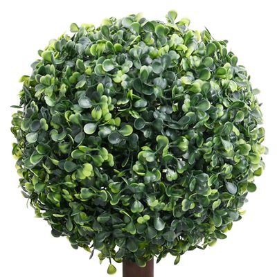 vidaXL Tekokasvi puksipuu ruukulla pallonmuotoinen vihreä 118 cm