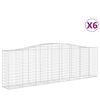 vidaXL Kaarevat kivikorit 6 kpl 400x50x120/140 cm galvanoitu rauta