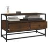 vidaXL TV-taso ruskea tammi 80x35x45 cm tekninen puu