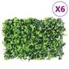 vidaXL Keinotekoinen lehtiaita 6 kpl vihre&auml; 40x60 cm