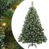 vidaXL Tekojoulukuusi 150 LED-valoilla Vihre&auml; 120 cm PE ja PVC