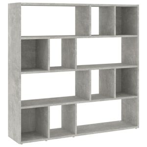 vidaXL Kirjahylly/tilanjakaja betoninharmaa 105x24x102 cm