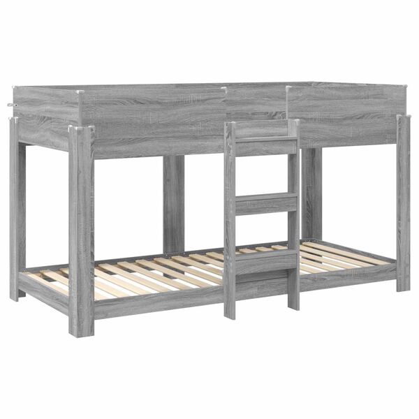 vidaXL Kerross&auml;nky Lapset Harmaa Sonoma 100 x 190 cm Tekninen puu