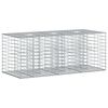 vidaXL Gabion Kohotettu Peti 140 x 60 x 55 cm Galvanoitu ter&auml;s Hopea