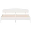 vidaXL S&auml;ngynrunko ilman patjaa valkoinen 200x200 cm t&auml;ysi m&auml;nty