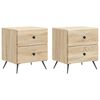 vidaXL Y&ouml;p&ouml;yt&auml;kaappi 2 kpl Sonoma-tammi 43 x 34,5 x 47,5 cm