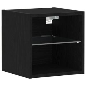 vidaXL TV-sein&auml;kaappi LED-valoilla musta 30x28,5x30 cm
