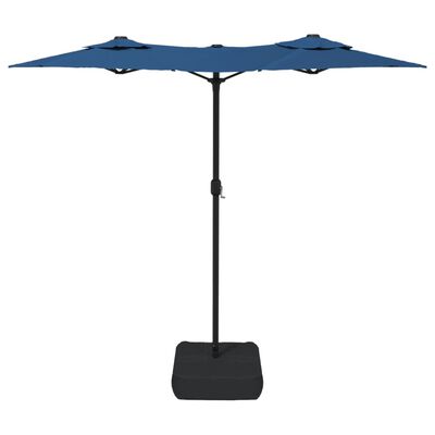 vidaXL Kaksipäinen aurinkovarjo taivaansininen 316x240 cm