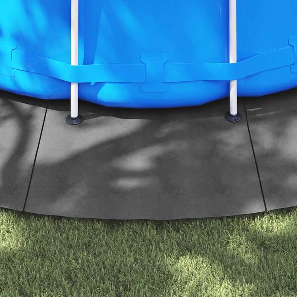 vidaXL Altaan pohjalevy Vaaleanharmaa Ø 610 cm Polyesterigeotekstiili